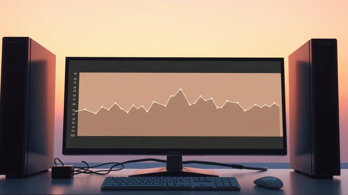 Illustration: A network traffic monitor displays a sudden spike in data volume.