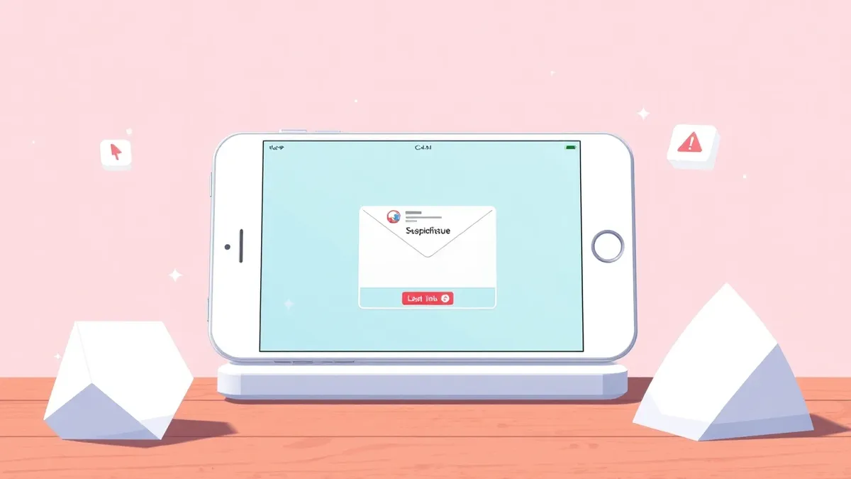 Illustration: A sleek white smartphone sits on a wooden desk.